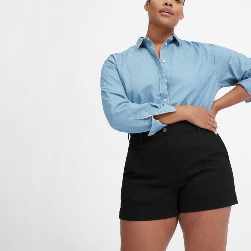 Everlane Cotton Twill Short Black